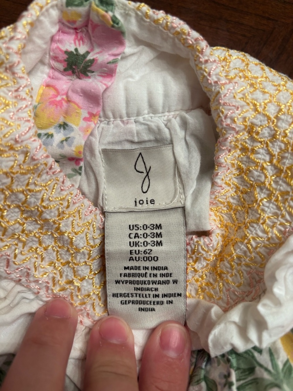 Pink & Yellow Floral Baby Dress with Bloomers - Picture 7 of 7